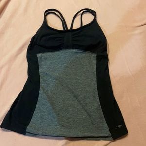 Size large womens tank top sportsbra attached